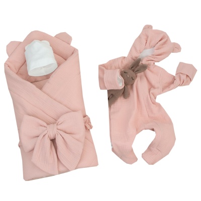 Комплект на выписку 4 предмета Муслин лето KiDi 4.219(Мс)-222/62 пудра 1 Комплект на выписку 4 предмета Муслин лето KiDi 4.219(Мс)-222/62 пудра 1